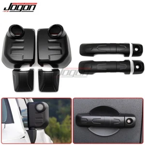 Matte Black Side Door Handle & Mirror Caps For Toyota FJ Cruiser 2007-2022 2023 - Picture 1 of 9