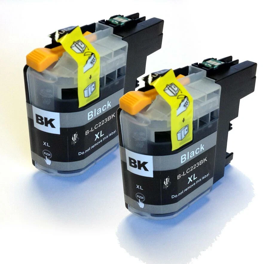 LC223 x2 Black Compatible Printer Ink Cartridges LC223BK LC-223 - Image 1 of 1