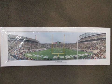 MICHIGAN STATE '19 YARD LINE' GAME POSTER PRINT Game Panoramic Cover