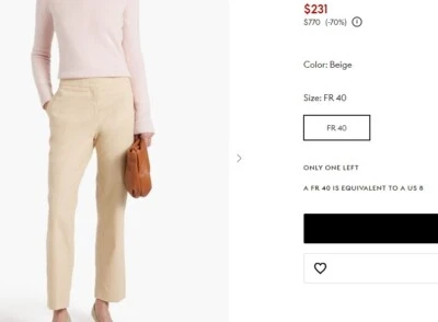 Pantalones JIL SANDER Tostados Elastizados Pierna Recta 38 8 x 30 Foto 1 de 4