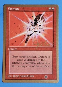 1x Detonate Sorcery 1996 Pro Tour Collector Set SB New York City Mtg Magic Card  - Picture 1 of 2
