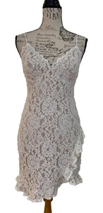 Selfie Leslie Azusa Asymmetrical Hem Lace Dress Size Medium - Picture 1 of 10