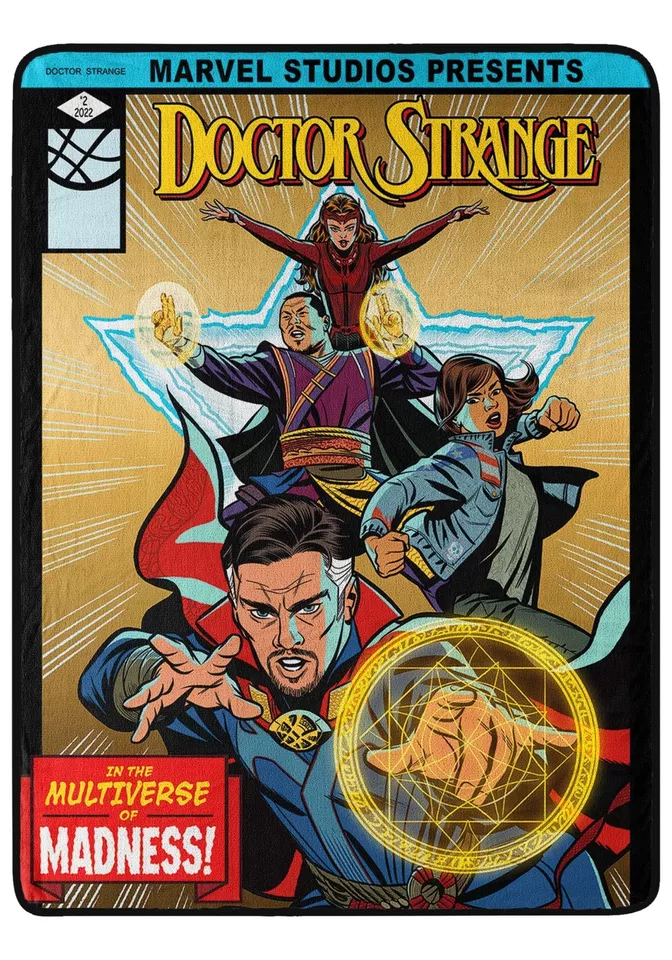 Dr. Strange Comic Madness Throw Blanket - Image 1 of 1