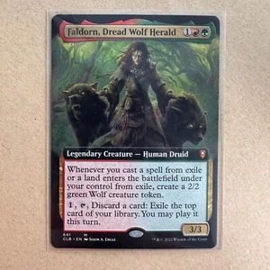 Arte extendido Faldorn Dread Wolf Herald Commander Legends Battle for Baldurs Gate - Imagen 1 de 2