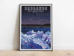 Badlands National Park Travel Print-Home Decor - Picture 1 of 4