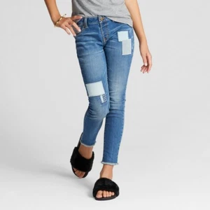 Cat & Jack Girls' Blue Patched Super Stretch Skinny Jegging Jeans Size 10 Plus - Picture 1 of 1