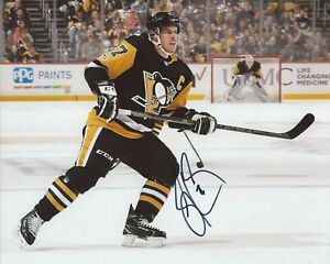 Photo signée Sidney Crosby 8x10 Penguins de Pittsburgh RÉIMPRESSION automatique