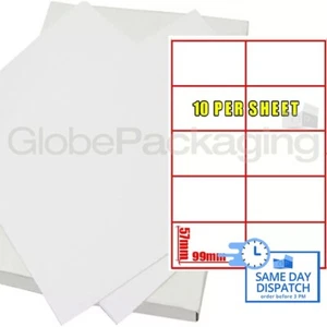 20 Blatt Druckeradressetiketten - 10 pro Seite Blatt - Bild 1 von 5