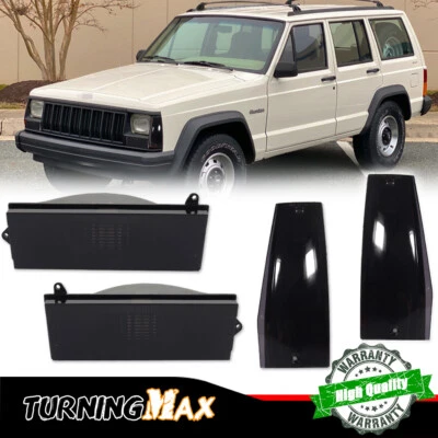 Juego de 4 luces intermitentes marcadoras de señal de estacionamiento de humo para camioneta Cherokee 84-96 Foto 1 de 4