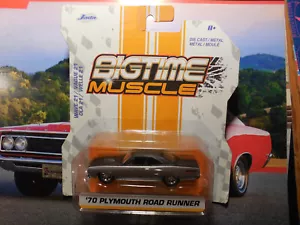 NUOVO CON SCATOLA 2019 1970 PLYMOUTH ROAD RUNNER ARGENTO BIG TIME MUSCLE JADA TOYS 1/64 WAVE 21 - Foto 1 di 3