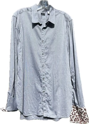 Camisa Paul Smith Hombre Chambray Manga Larga 2 Tonos Leopardo Puño Francés L Usada Foto 1 de 4