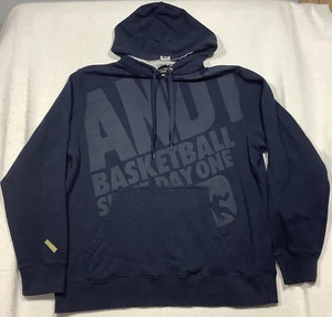 And1 Pullover Basketball Hoodie Men's XL Black Drawstring - Picture 1 of 11