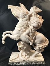 NAPOLEAN BONAPARTE Mounted on Steed  Marble Base -A. Santini  Made in Italy