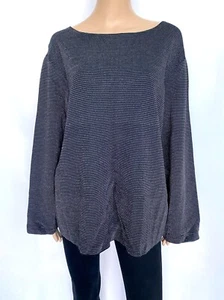 Neu mit Etikett NEU LAFAYETTE 148 Übergröße 3X schwarz silber metallic Pullover Pulli Strickoberteil - Bild 1 von 9