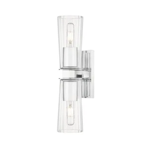 Z-Lite Titus 2 Light 4.5" Wall Sconce, Chrome/Clear - 826-2S-CH - Picture 1 of 1