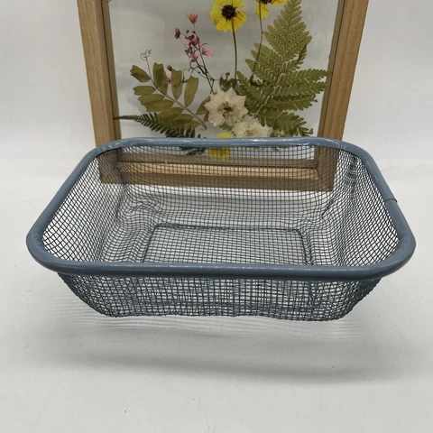 Robbins egg blue wire basket farmhouse rustic decor Cover