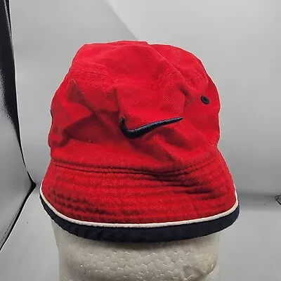 Nike Infant Red Bucket Hat Camping Outdoors Casual Summer Lightweight - Image 1 of 4