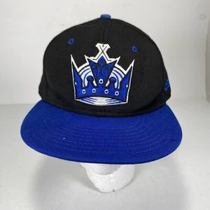Los Angeles Kings NHL New Era 59FIFTY Hat Cap Fitted 7 1/8 Black Crown Logo LA * - Picture 1 of 12