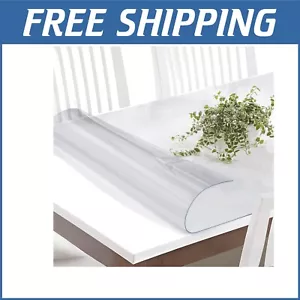 Custom Fit Clear Table Cover Protector - Thick 1.5mm, Waterproof, Rectangle Size - Picture 1 of 10