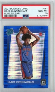 2021-22 Panini Donruss Optic Cade Cunningham Blue Pulsar Prizm SSP PSA 10 RC - Bild 1 von 1
