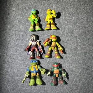 Viacom TMNT Teenage Mutant Ninja Turtles Mini 1,5" Figuren 6 Stück - Bild 1 von 8