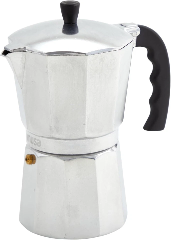 IMUSA USA B120-42V Aluminum Espresso Stovetop Coffeemaker 3-Cup Silver (Pack of