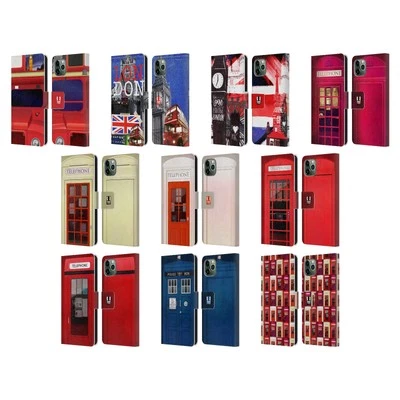 HEAD CASE DESIGNS I LOVE LONDON LEATHER BOOK WALLET CASE FOR APPLE iPHONE PHONES - Image 1 of 4