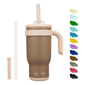 18 OZ Insulated Travel Tumbler with Handle and Straw, Stainless Steel Water B... - Picture 1 of 6