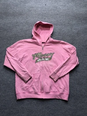 Mossy Oak Sweatshirt Hoodie Womens Large Pink Full Zip Camo Logo Outdoor Hunting - Image 1 of 4