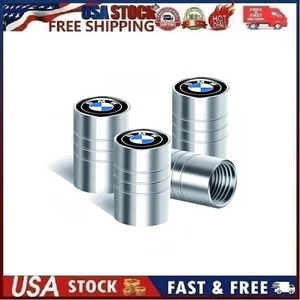 4 Stück Metall Auto Reifen Ventilkappen Ventilschaftdeckel kompatibel B-M-W Modelle Silber 1 - Bild 1 von 14