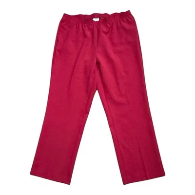 Calça ALIA Feminina Plus Size 16W Petite 16WP Poliéster Vermelho Elástico Cintura Puxador - Imagem 1 de 4