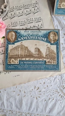 ANCIEN CARTON  PUBLICITAIRE LA SAMARITAINE - Photo 1/3
