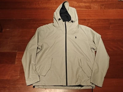 Chaqueta con Capucha Polo Ralph Lauren Portland Ligera Cremallera Completa Gris Talla Grande Foto 1 de 4