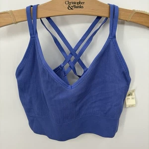 Aerie REAL GOOD X Back Sports Bra Cornflower Blue Size XL #7Y - Picture 1 of 3