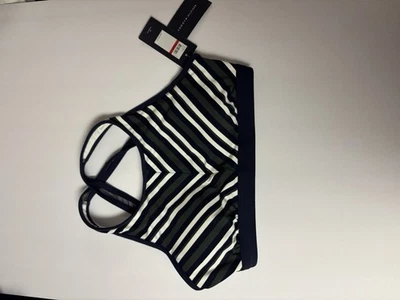 Top de bikini de natación Tommy Hilfiger X-Small a rayas nuevo con etiquetas Foto 1 de 4