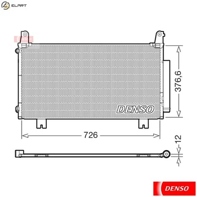 CONDENSER AIR CONDITIONING DCN40034 FOR HONDA CR-V/IV/III N22B4/N22B3 2.2L 4cyl - Image 1 of 4