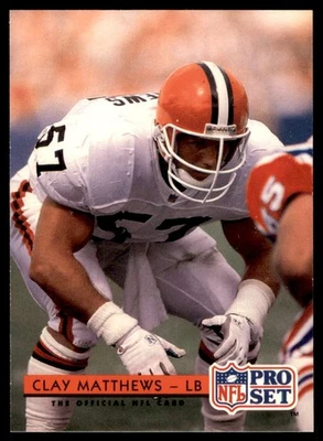 1991 Pro Set - Clay Matthews #122 - Image 1 of 2