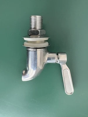 Edelstahl Zapfhahn 1/2" für Getränkespender, Kanister, Wasser- oder Bierfass - Bild 1 von 3
