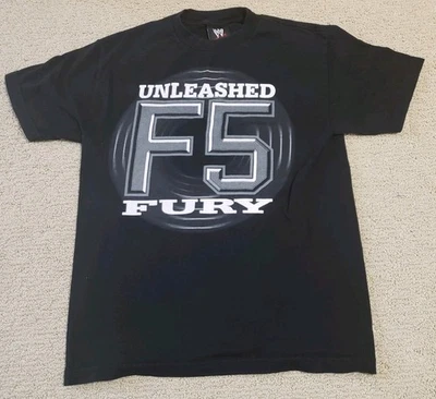 Vintage WWE Brock Lesnar Unleashed Fury F5 Wrestling T Shirt  - Image 1 of 4