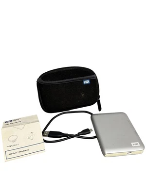 Western Digital My Passport 500GB USB 2.0 External Hard Drive w/ Case Untested - Image 1 of 4