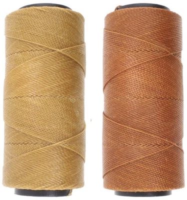 2 carretes de poliéster encerado Knot It de 1 mm de diámetro 144 M (almendra, castaño) Foto 1 de 3