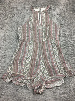 Mameluco American Eagle para mujer talla grande azul rosa floral viscosa Foto 1 de 4