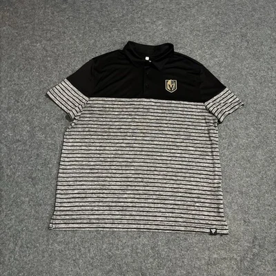 Las Vegas Golden Knights рубашка-поло размер 2XL Fanatics в полоску серый черный - Изображение 1 из 4