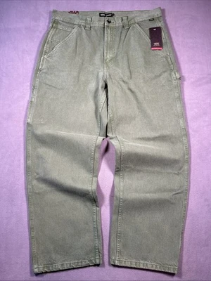 VANS Size 31x31 Drill Chore Loose Fit Carpenter Pants Fairway Green - Image 1 of 4