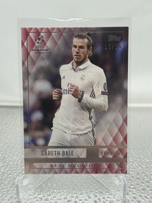 Gareth Bale Topps 2017 UCL Showcase /25 Red - Image 1 of 3