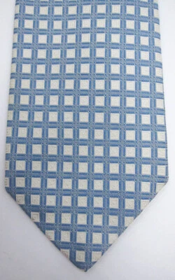 NUEVA Corbata Ben Silver Charleston SC Azul Claro y Blanco Rayas Hecha a Mano en EE. UU. Foto 1 de 4