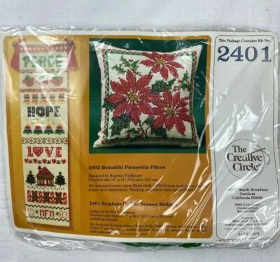 Creative Circle #2401 Symbols of the Season Bell Pull Kit Vintage 1983 - Image 1 of 4