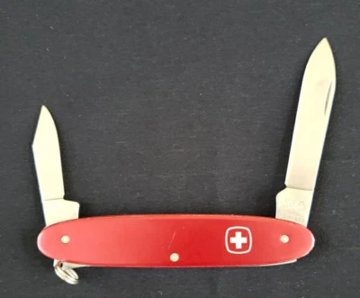 Navaja de bolsillo roja Wenger Patriot Delemont 85 mm de colección ~ ¡Nunca usada! Foto 1 de 4