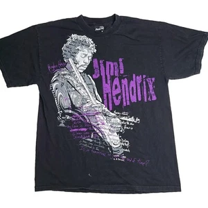 Jimi Hendrix Lyrics Shirt Adult Men's Size Large Hybrid Tees - Picture 1 of 7