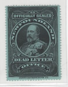 1905 Newfoundland OX1 Officially Sealed Dead Letter Office - KEVII MLH Mint